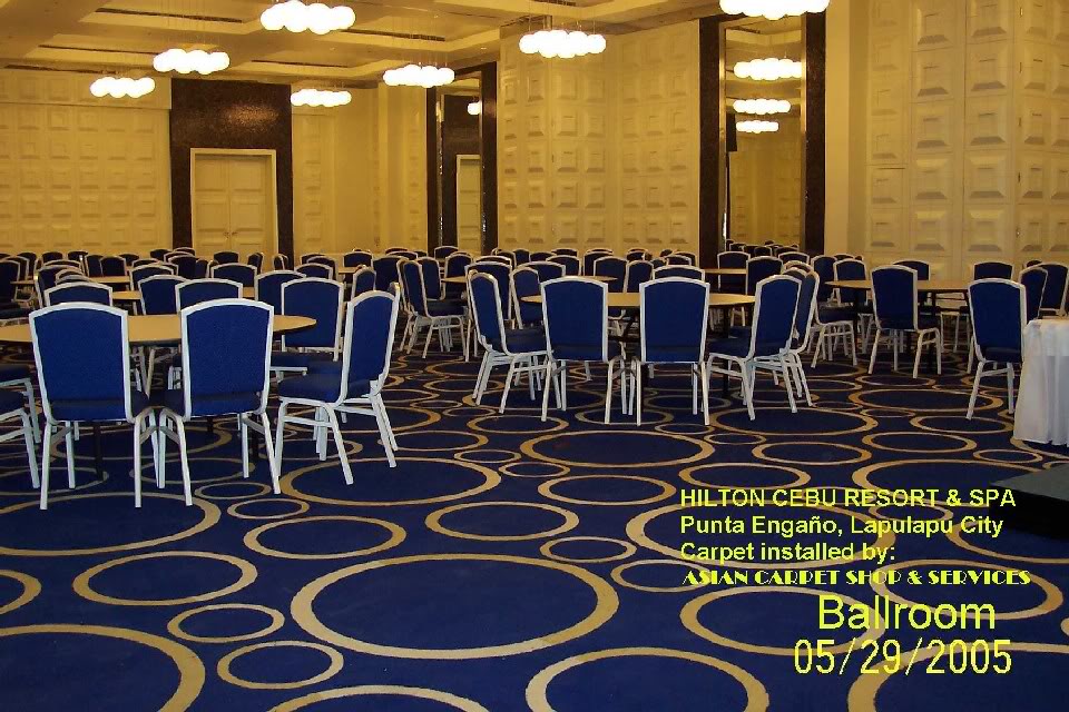 Grand ballroom carpet installed at Hilton Cebu Resort & Spa